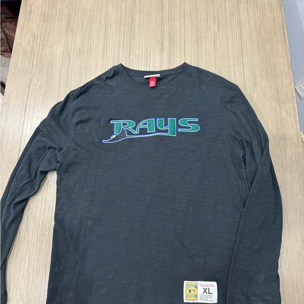 Mitchell & Ness Rays Long Sleeve Shirt - Charcoal